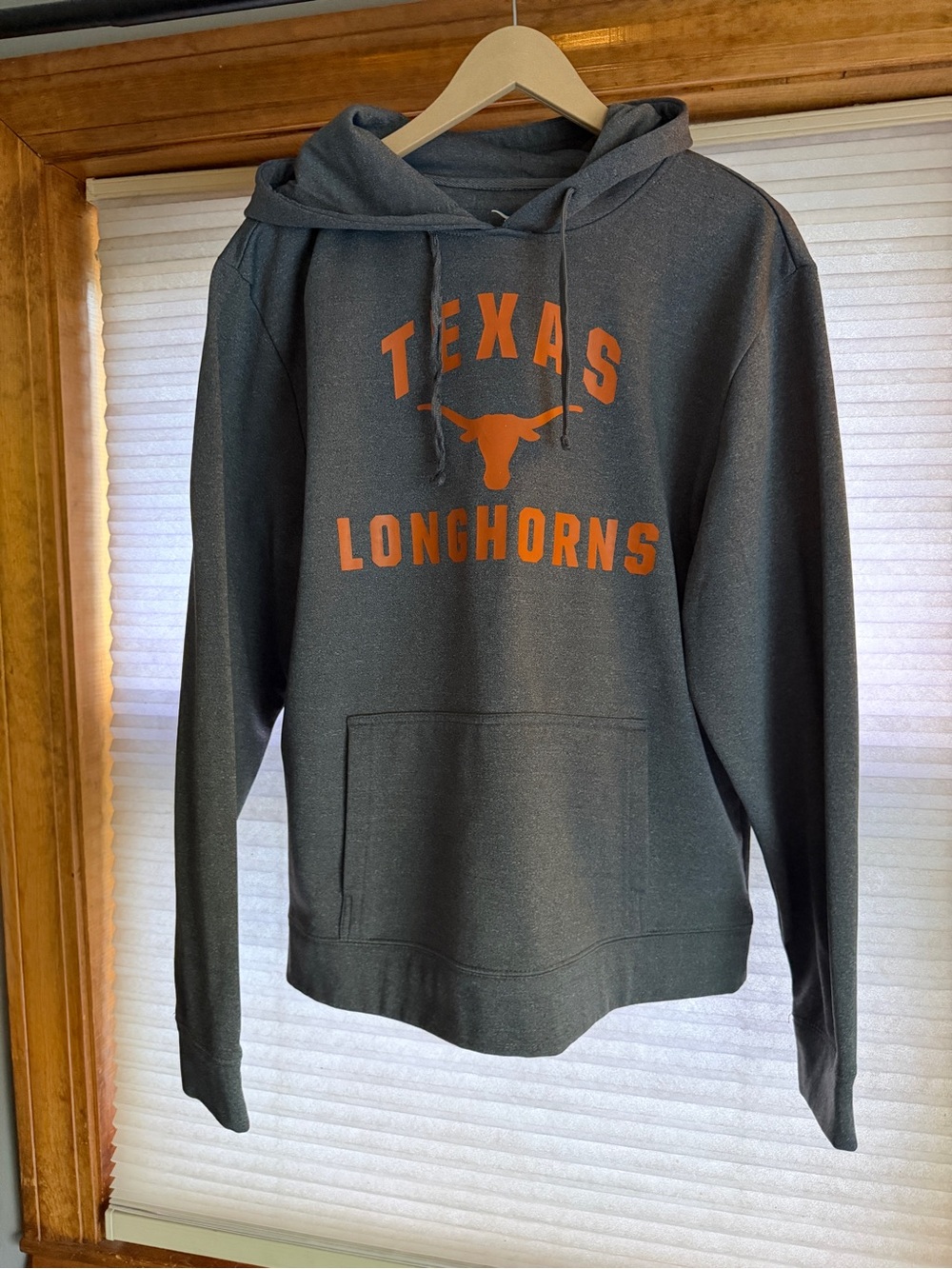 Texas Longhorns Gray Hoodie with Orange Logo - L 0212
